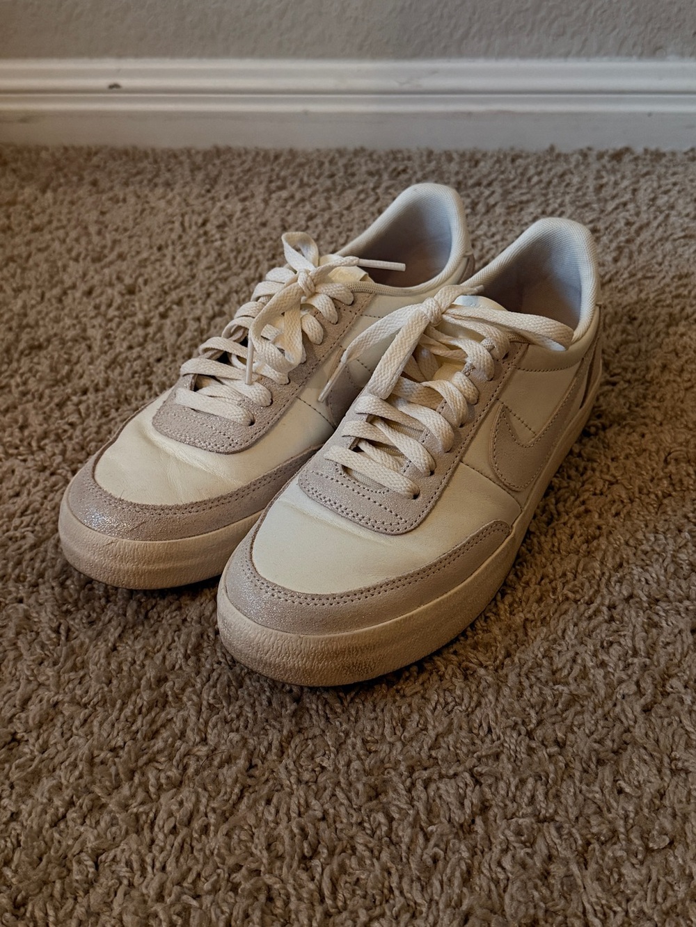 Nike Women’s Killshot 2 Sneakers - White and Metallic Silver